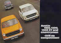 Austin 1100 1300GT sales brochure cover from 1972