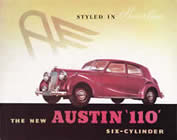 Austin 110 Sheerline brochure cover 1947