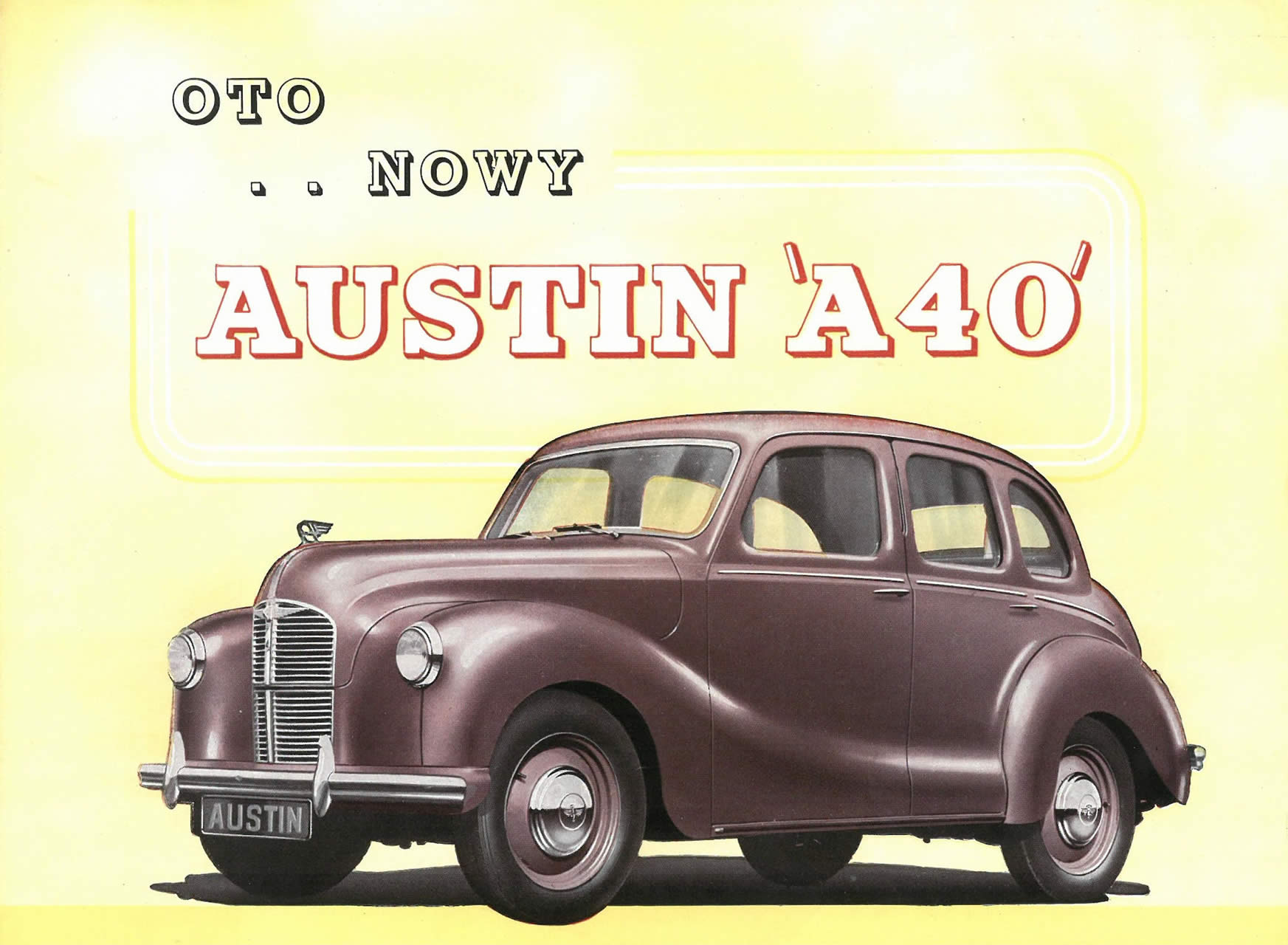 Austin A40 Devon sales brochure cover 1949