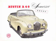 Austin A40 Somerset Coupé sales brochure cover 1952