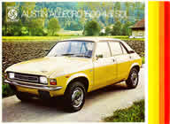Austin Allegro 1500 4dr SDL brochure cover 1973