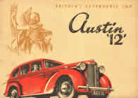 Austin Twelve brochure cover 1939
