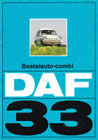 DAF 33 BESTELAUTO-COMBI sales brochure cover 1972