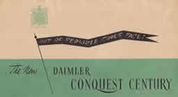 Daimler Conquest Brochure cover 1954