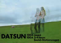 Datsun 100A 120A sales brochure cover 1973