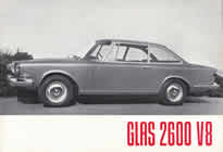 Glas 2600 V8 sales brochure cover 1965