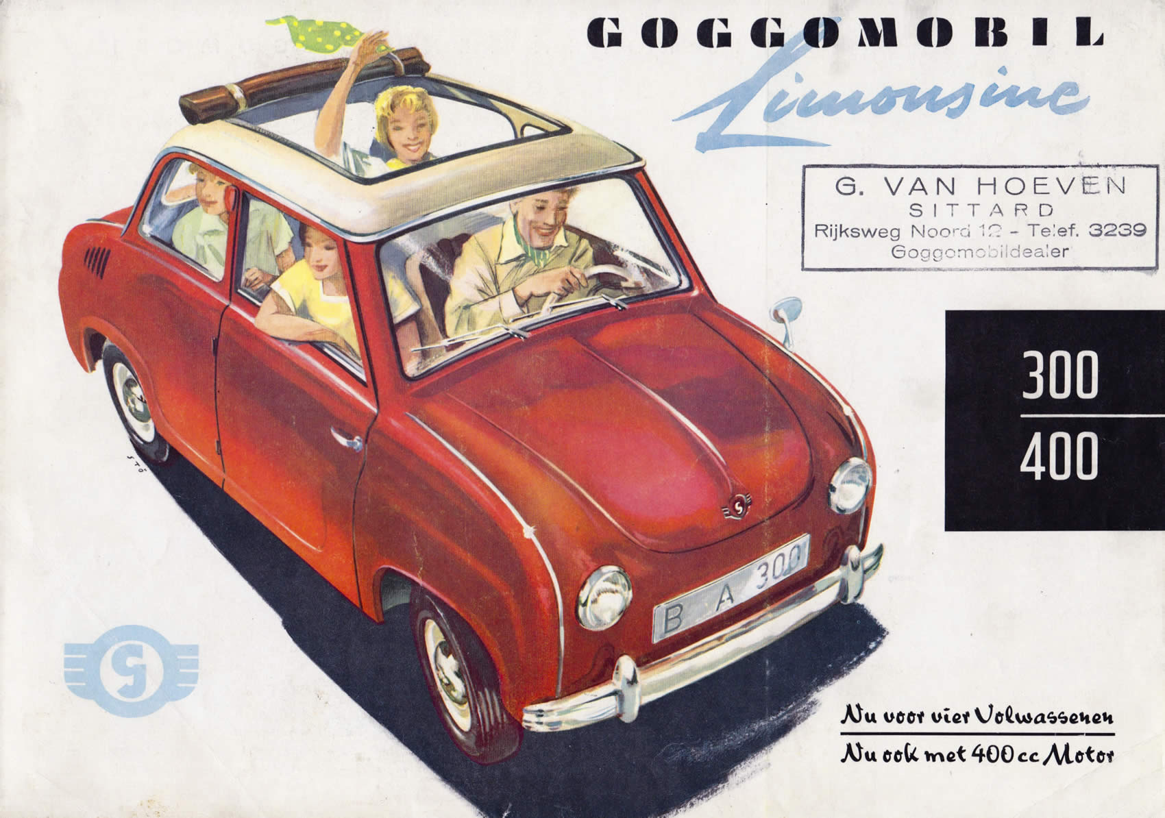 Goggomobil Limousine sales brochure cover 1958
