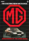 MG range sales brochure cover 1985