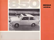 Neckar Adria 850 sales brochure cover 1966