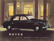 ROVER P4 60 75 90 brochure cover from 1956