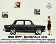Simca 1000 sales brochure cover 1962