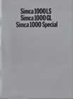 SIMCA 1000 range Dutch sales brochure cover 1971