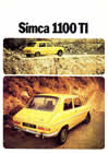 SIMCA 1100 Ti sales brochure cover 1974