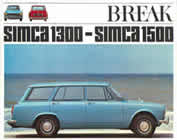 SIMCA 1300/1500 BREAK sales brochure cover 1965