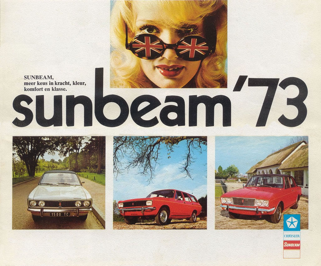 SUNBEAM RANGE sales brochure cover 1973